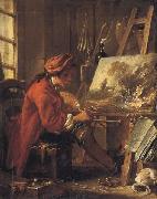 Francois Boucher Young Artist in his Studion painting